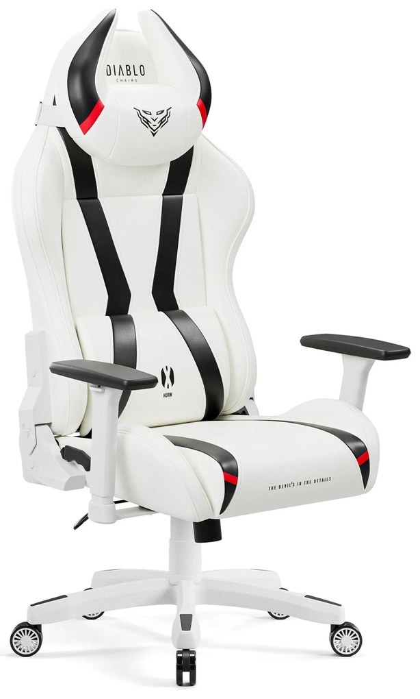 Scaun gaming Diablo X-Horn 2.0 King Size: alb-negru