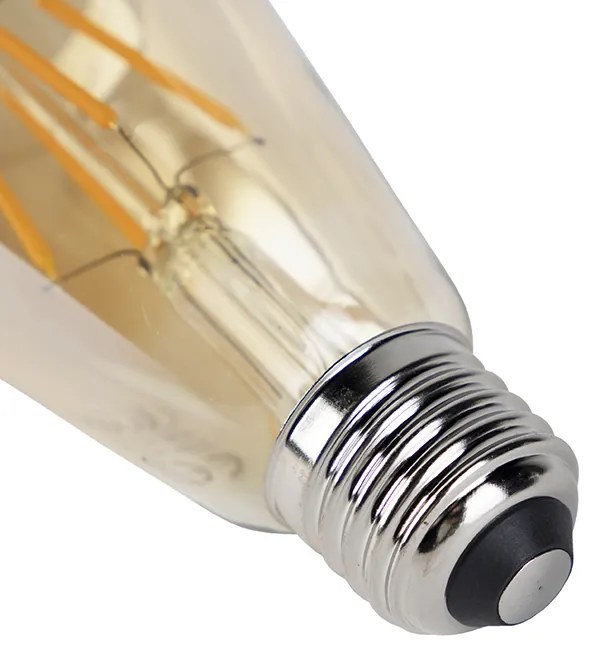 Filament LED ST64 4W 2200K auriu cu senzor lumină-întuneric