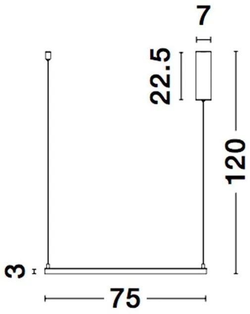 Lustra suspendata LED dimabila design modern ETERNA negru NVL-9990734
