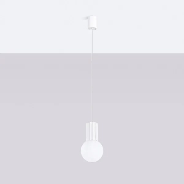 Lustră pe cablu Sollux SL.1709 HALO 1xG9/8W/230V d. 12 cm alb