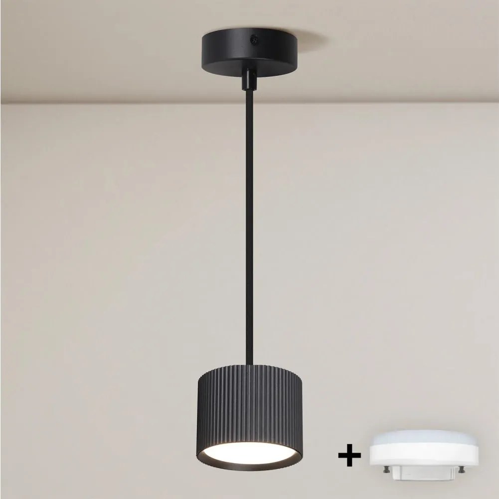 Brilagi - LED RGB reglabil, lustră suspendată pe cablu STRIPY 1xGX53/14W/230V, Wi‑Fi, compatibil cu Tuya, negru