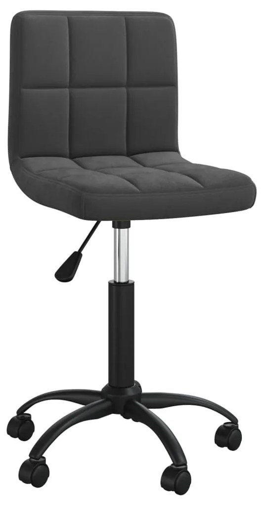 vidaXL Scaun de bucătărie pivotant, negru, catifea