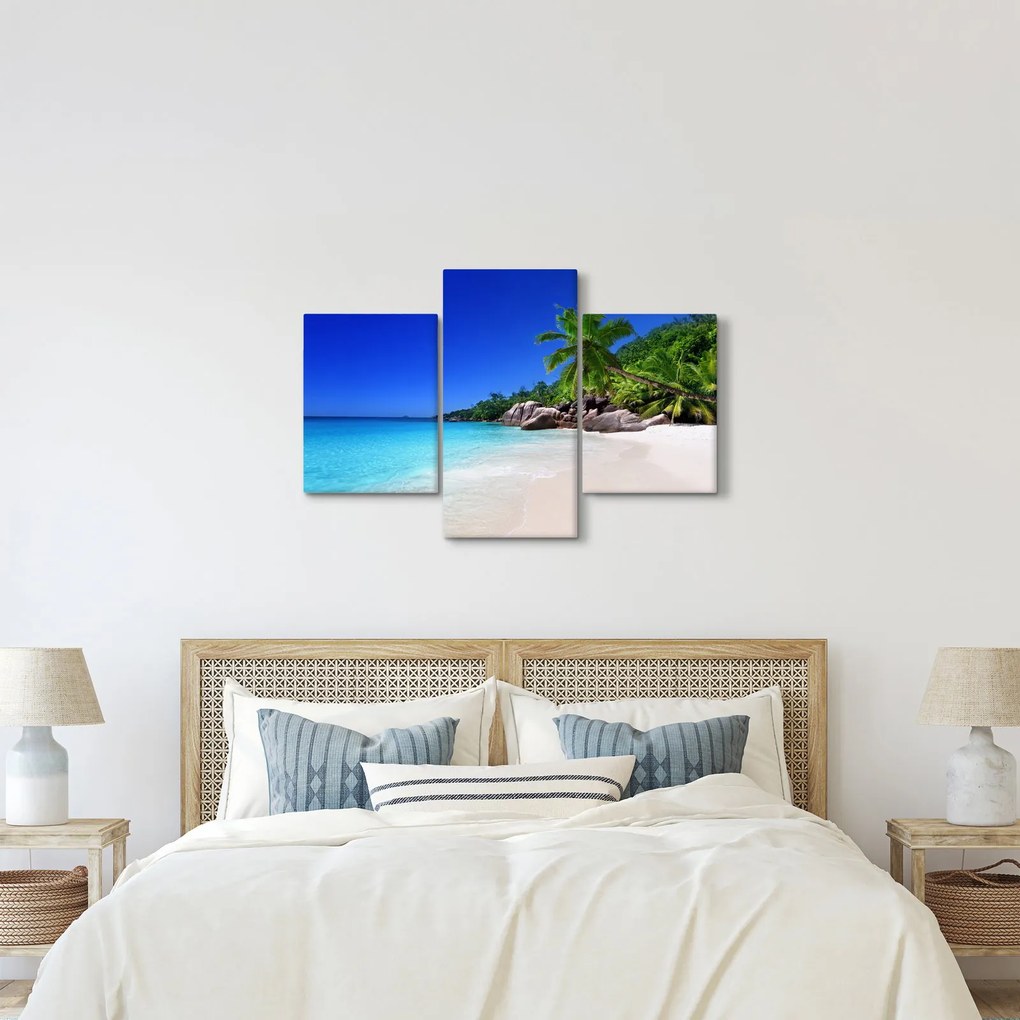 Tablou cu plaja pe insula Praslin (90x60 cm)