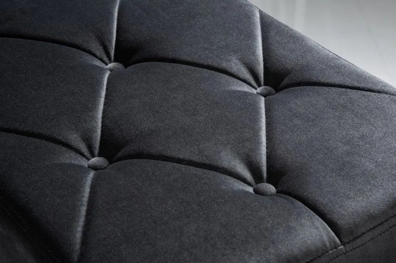 Bancheta eleganta Modern Barock, catifea neagra