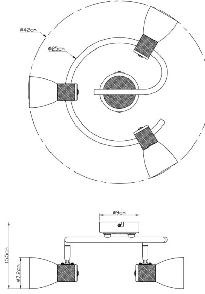 Globoo 54352-3 - Lampa spot GYLFI 3xE14/40W/230V