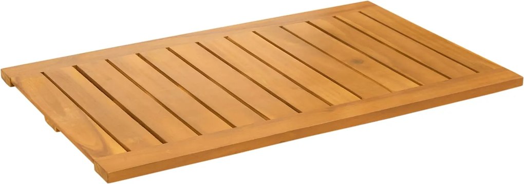 vidaXL Covoraș de baie Simplu Maro 80 x 50 cm lemn