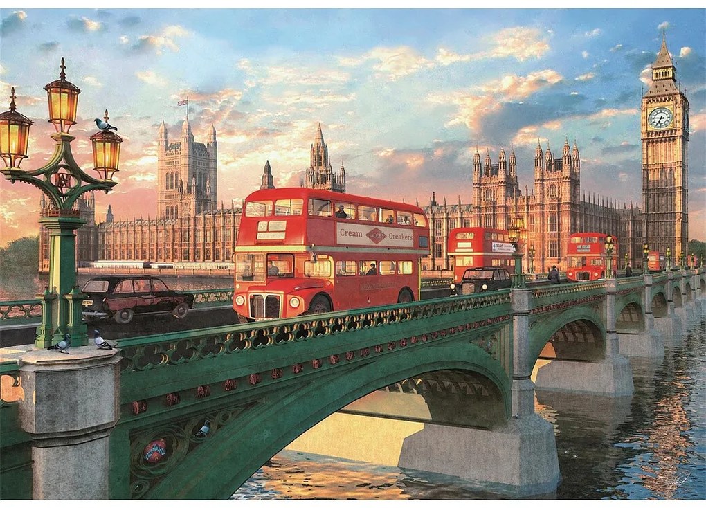 Orașe Westminster Bridge Puzzle compact London 500 piese Clementoni