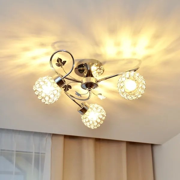 Lustră aplicată SOPHIA 3xE27/15W/230V crom lucios/transparent