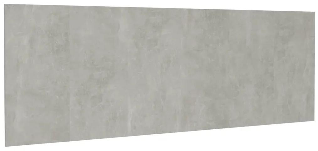 811056 vidaXL Tăblie de pat/ perete, gri beton, 240x1,5x80 cm, lemn prelucrat