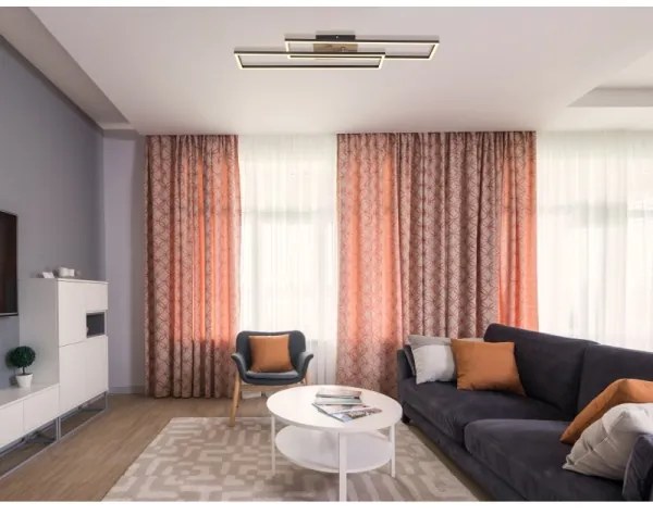 Plafonieră LED Globo 67208-30 DAKARI LED/30W/230V 3000K 60x80 cm negru