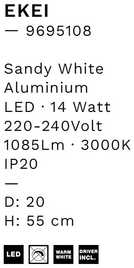 Lustra LED design ambiental EKEI alb