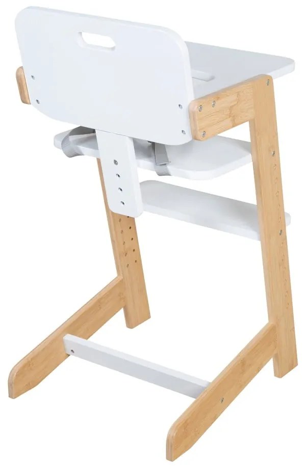 Scaun de masă pentru bebe alb Nature UP – Roba