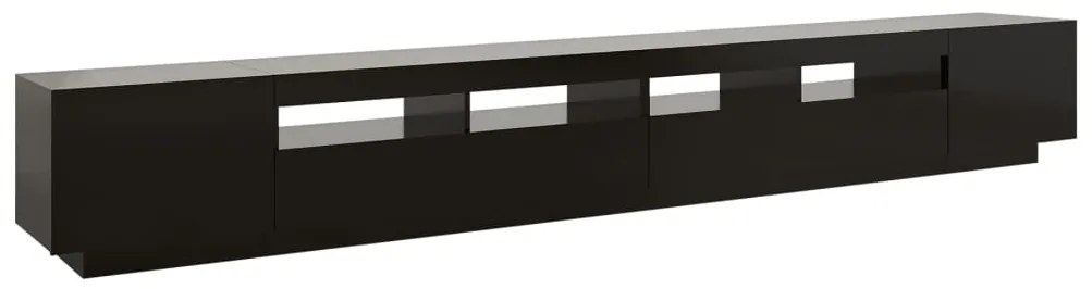 Comoda TV cu lumini LED, negru, 300x35x40 cm 1, Negru
