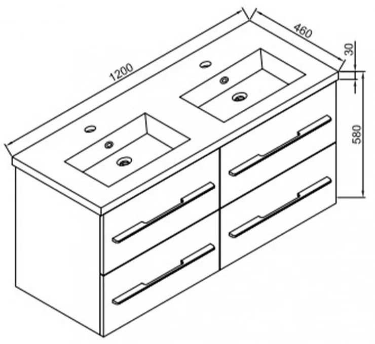 Lavoar din marmură artificială turnată Nina 120