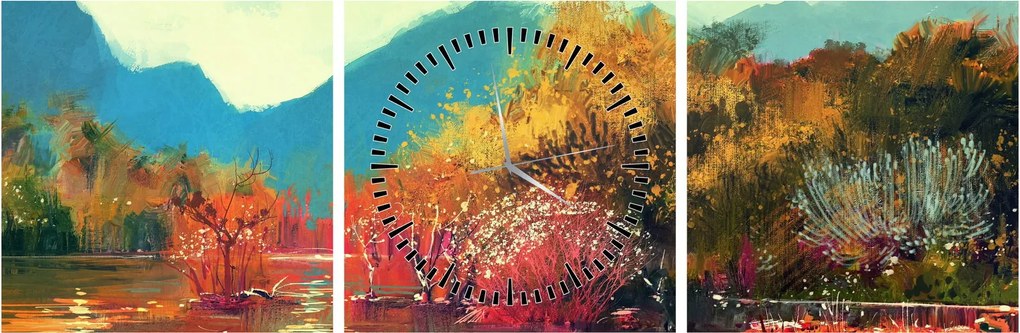 Tablou - Culorile toamnei (cu ceas) (90x30 cm)