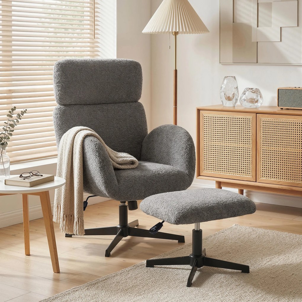 HOMCOM fotoliu dormitor rotativ | Aosom Romania