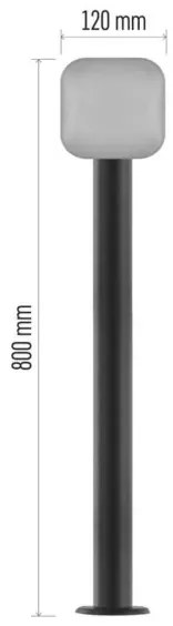 Lampă LED de exterior NIKA LED/12,5W/230V IP44 80 cm