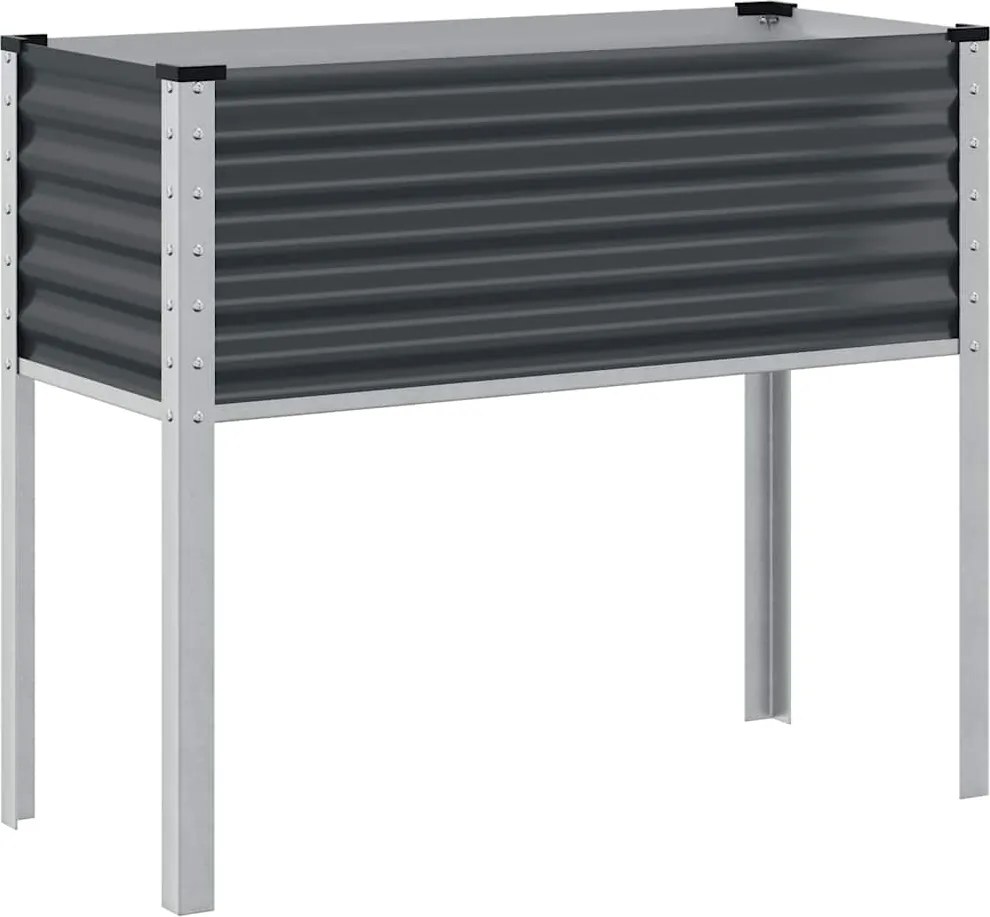vidaXL Jardinieră de grădină antracit 100x45x90 cm oțel