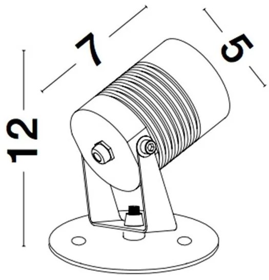 Mini proiector LED modern pentru iluminat exterior IP65 FEND I