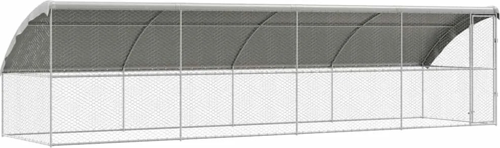 vidaXL Cușcă pentru câini 4 pcs Argintiu 8 x 2 x 2 m Oțel galvanizat