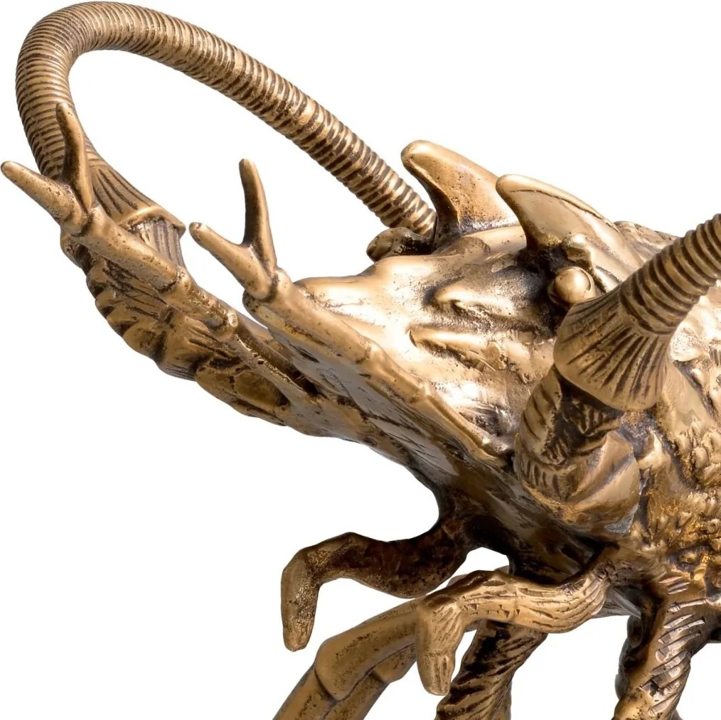 Obiect decorativ din alama masiva design LUX Lobster