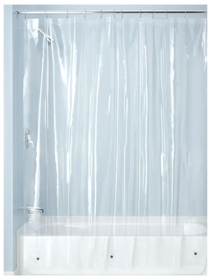 Perdea de duș transparentă iDesign PEVA, 183 X 183 cm