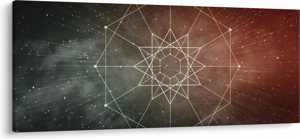 Tablou - Dodecagrama cosmică (120x50 cm)