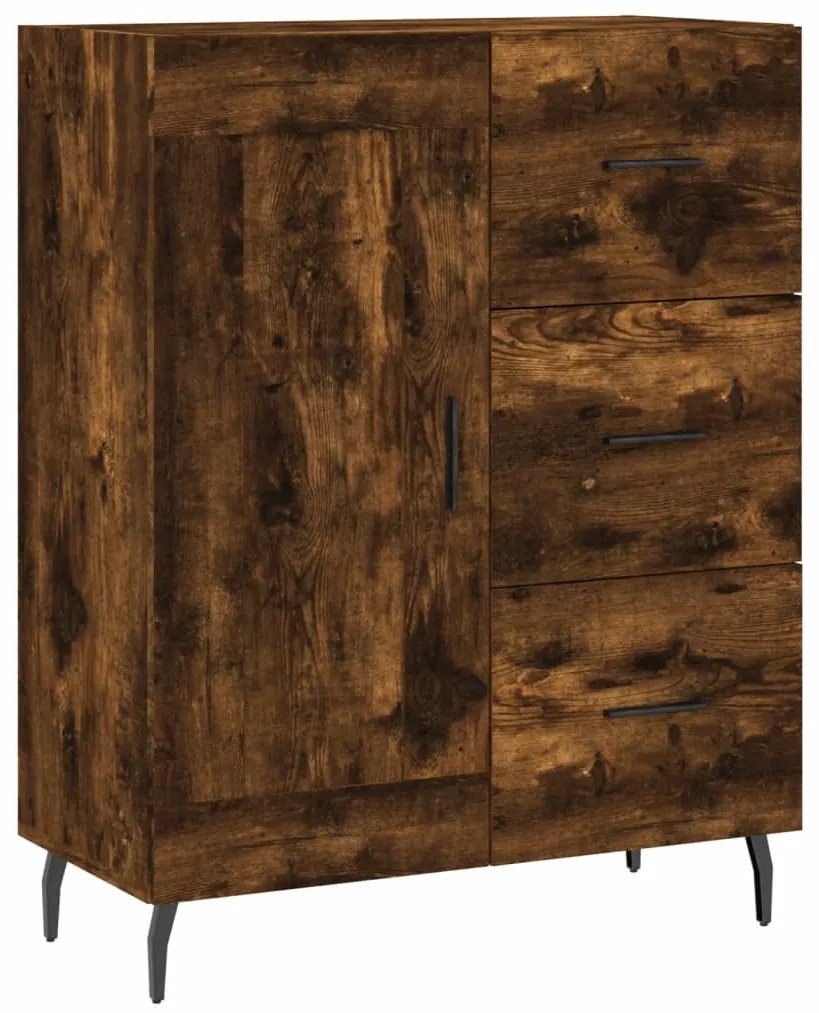 vidaXL Servantă, stejar fumuriu, 69,5x34x90 cm, lemn compozit