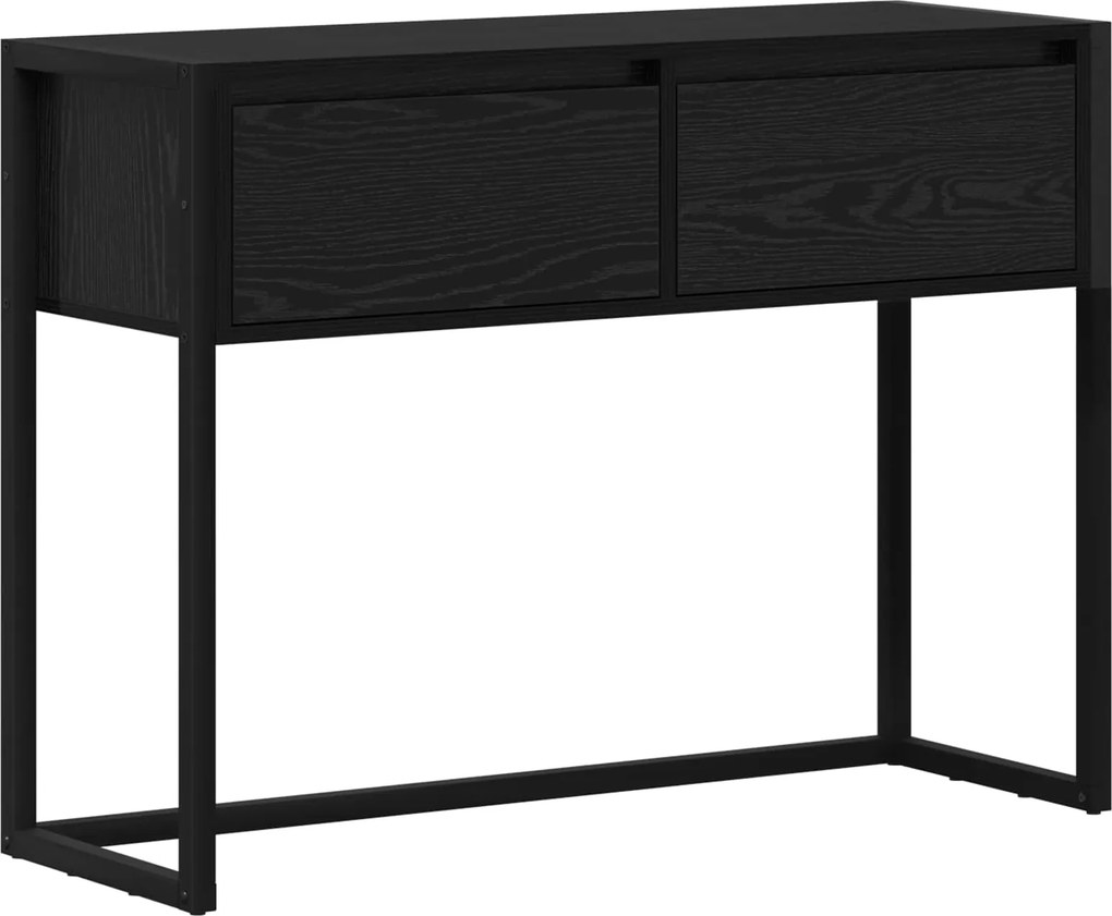 vidaXL Masă laterală Stejar Negru 100 x 36 x 75 cm Lemn compozit