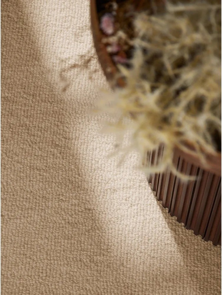 Covor în culoare naturală țesut manual rotund din lână ø 200 cm Puristic Knots – Elle Decoration