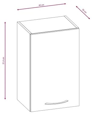 Mobilă de bucătărie VALERIA 240 cm, stejar sonoma/maro