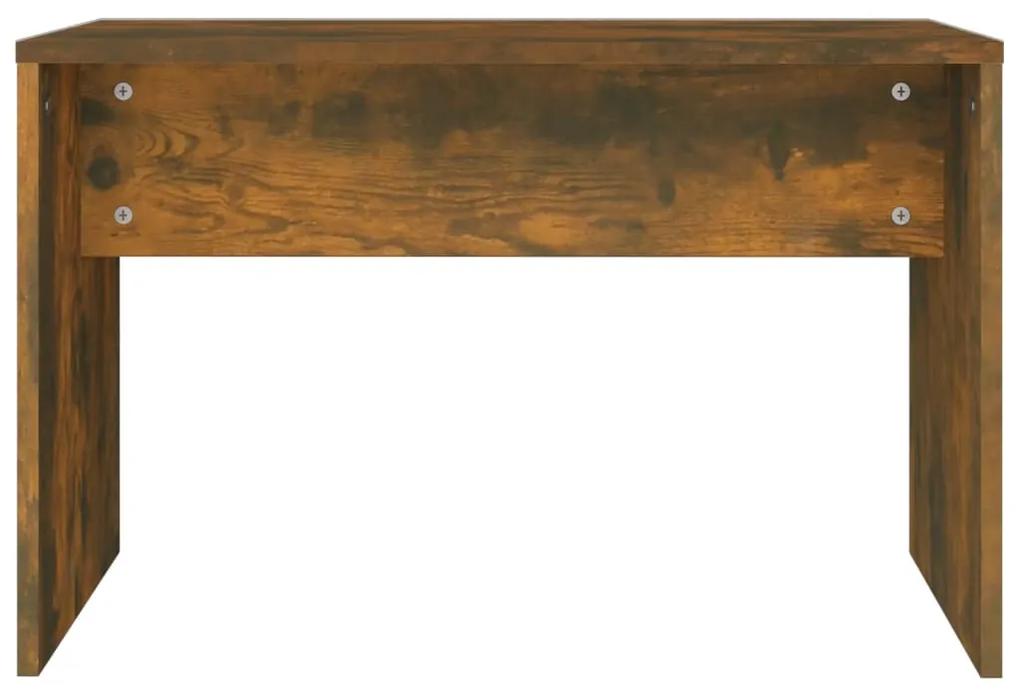 Taburet de toaletă, stejar fumuriu, 70x35x45 cm, lemn prelucrat