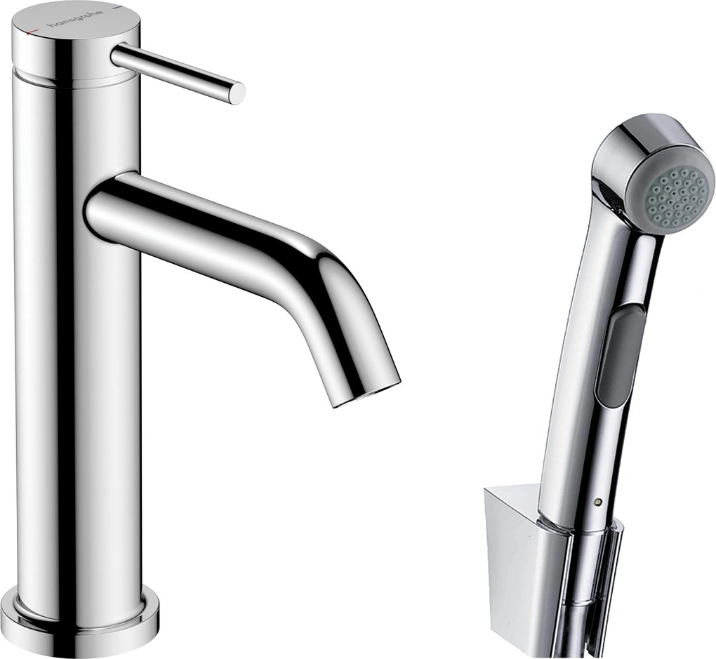 Hansgrohe Tecturis S baterie lavoar cu duș bideu stativ crom 73211000