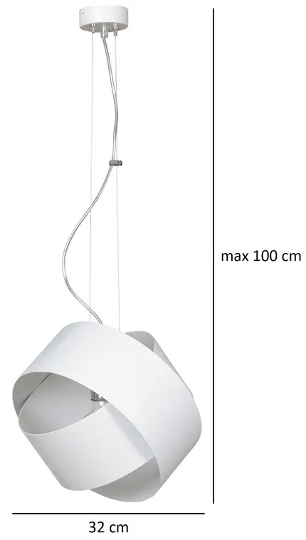 Pendul Drop White 790/1 Emibig Lighting, Modern, E27, Polonia