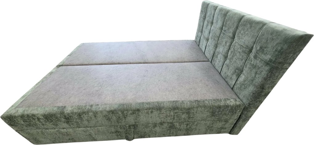Pat boxspring tapitat DIRELIS VIBE 180x200 cm verde inchis Saltea: Saltea cu arcuri Bonell