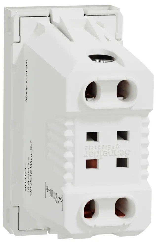 Priza simpla, 1 modul, 10A, alba, Schneider Noua Unica