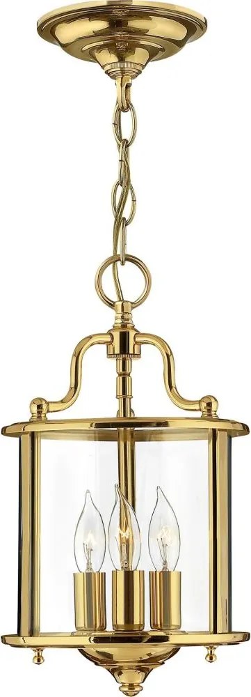Hinkley HK-GENTRY-P-S-PB - Candelabru suspendat pe lanț GENTRY, 3xE14/60W/230V, auriu