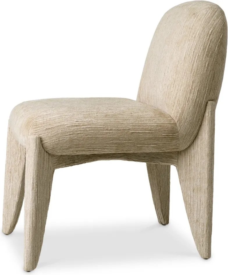 Scaun dining tapitat LUX Marius, Terren natural