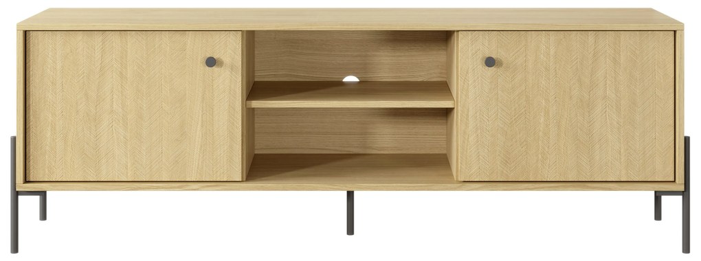 Masă TV/Dulap Scandia 153 2D (Stejar scandi + jedlička scandi). 1071390