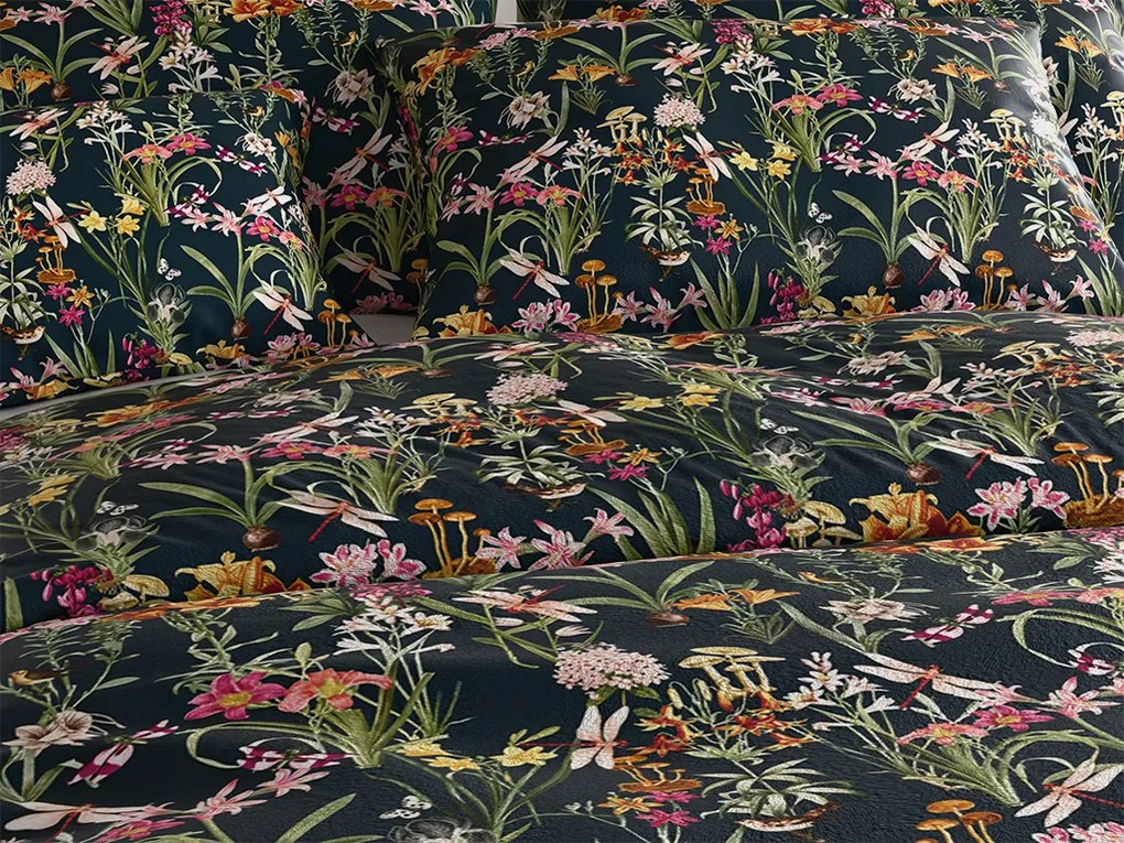 Lenjerie cocolino MYSTIC GARDEN verde inchis Dimensiune lenjerie de pat: 70 x 90 cm | 140 x 220 cm