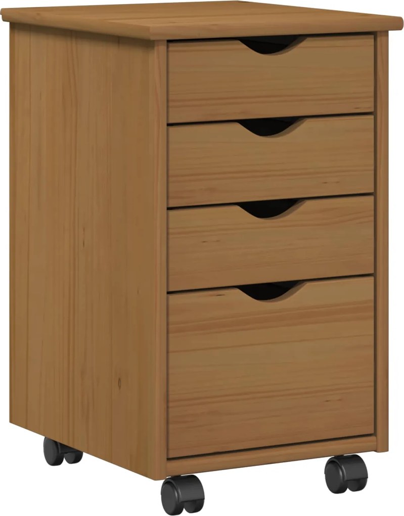vidaXL Cabinet mobil Maro Miere 34 x 39 x 56 cm Lemn masiv de pin