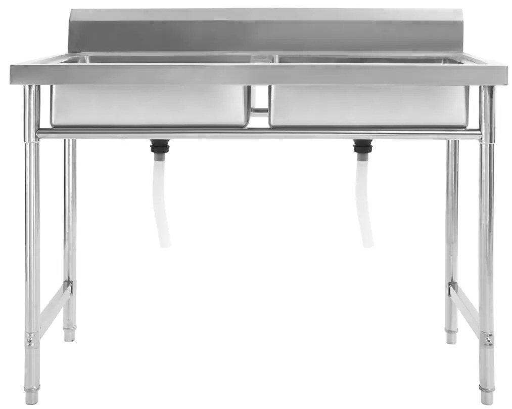 Chiuveta de bucatarie cu bazin dublu, otel inoxidabil