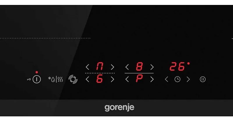 Plita vitroceramica incorporabila Gorenje ECT643BX, 7000W, 4 zone HiLight, 9 trepte, FishZone, Timer, Electrica, Negru