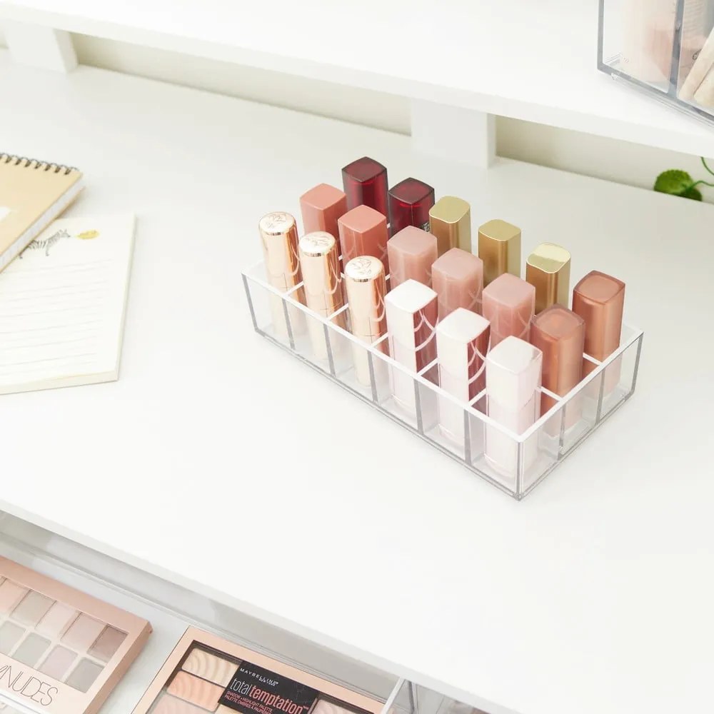 Organizator de baie pentru cosmetice din plastic reciclat Lip Station – iDesign