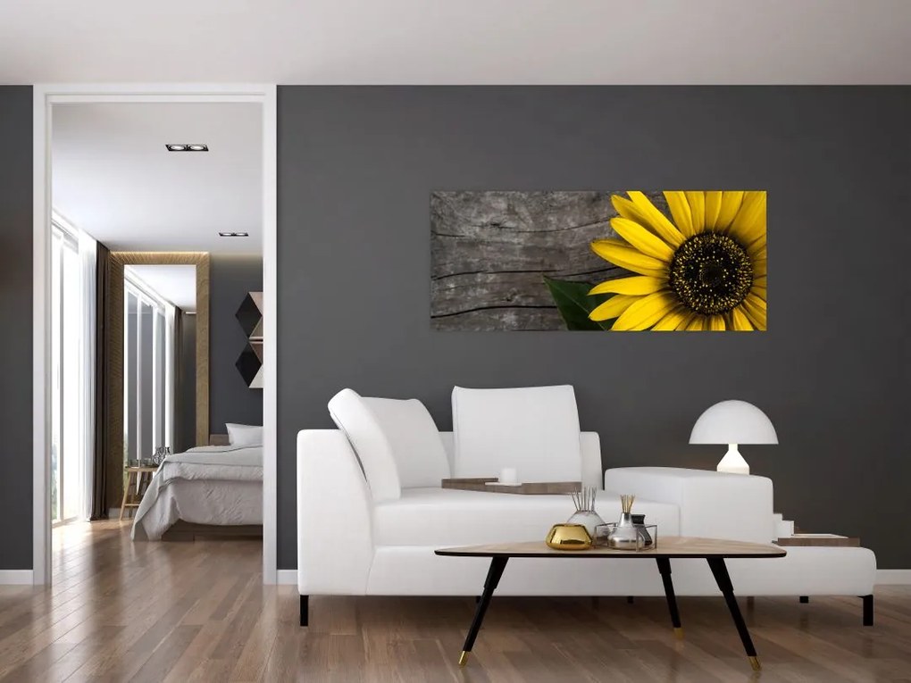 Tablou - Floare de floarea soarelui (120x50 cm)
