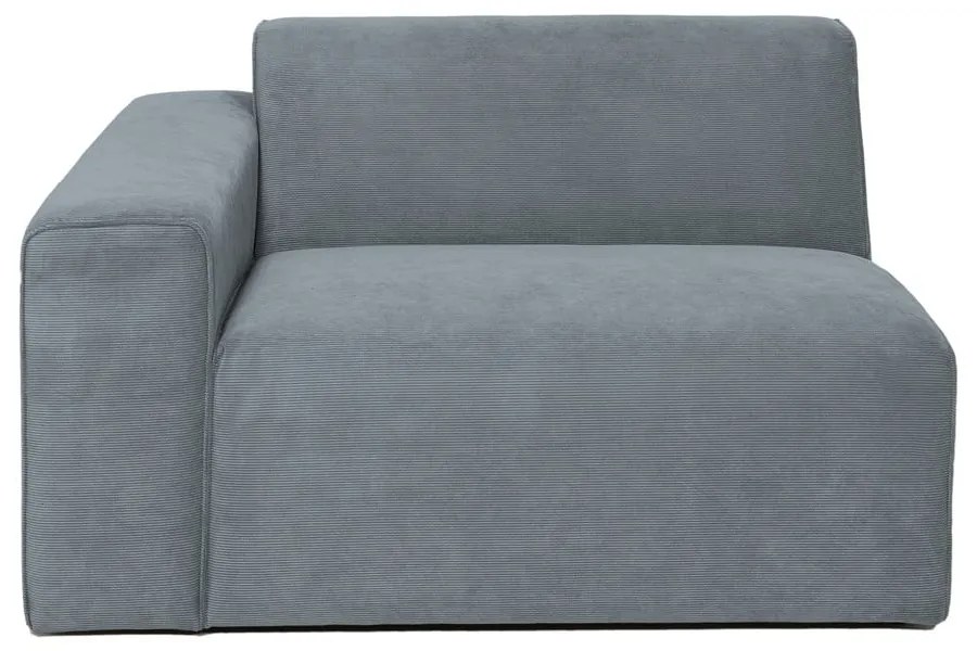 Modul pentru canapea gri cu tapițerie din catifea reiată (cu colț pe partea stângă ) Sting – Scandic