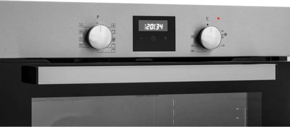 Cuptor încorporat HOMEFORT HSB64DGX cu 9 funcții, 80 L, curățare cu abur