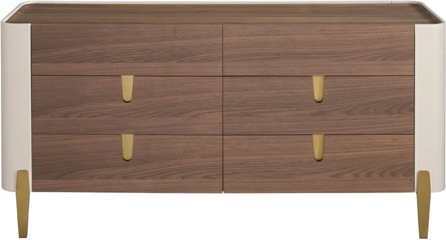 Comoda deosebita design LUX Walnut-Bej