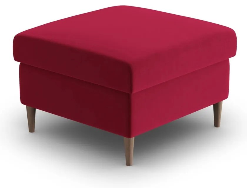 Taburet roșu cu tapițerie din catifea Kyoto – Cosmopolitan Design