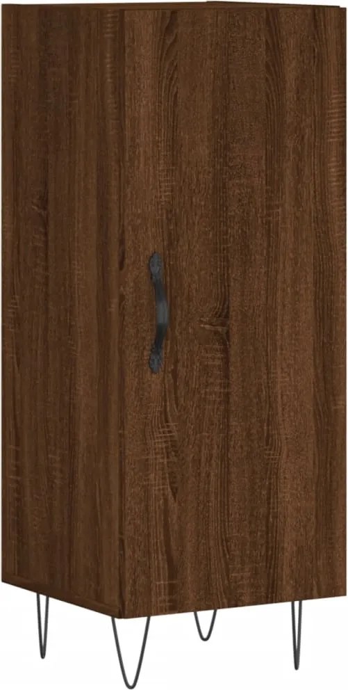vidaXL Servantă, stejar maro, 34,5x34x90 cm, lemn compozit